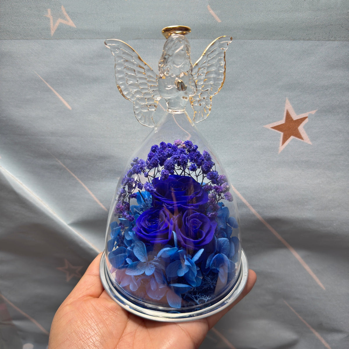 Christmas & Valentine's Day Rose Bouquet Ornament with Light - Handmade Gift
