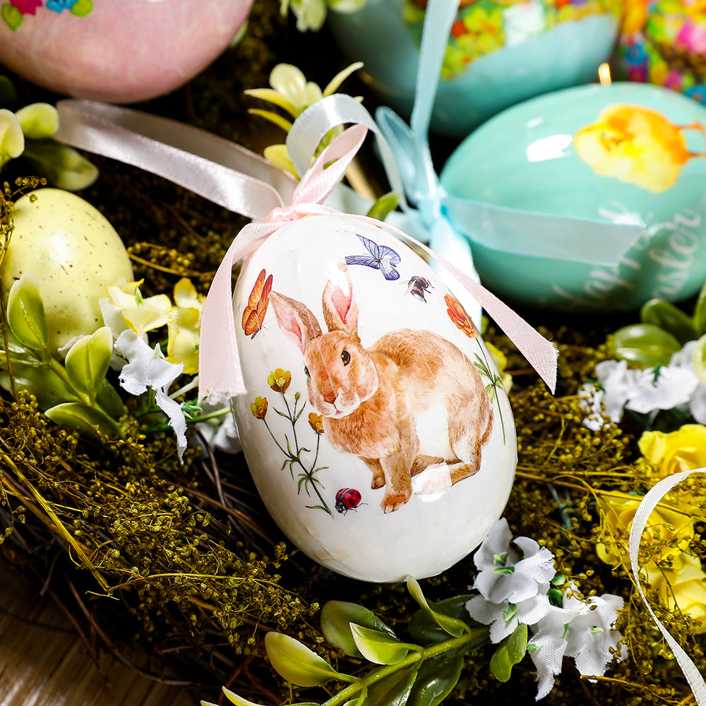 7cm Easter Egg Decorations Set - Waterproof Foam Holiday Ornaments
