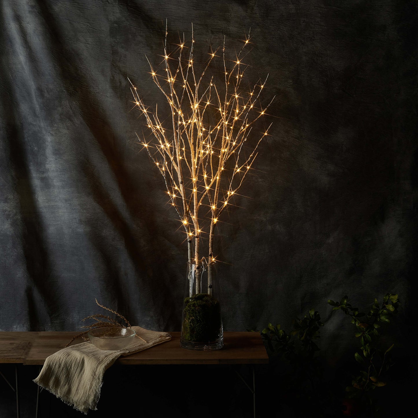 LED Birch Branch Ambient Light - 100 LED Beads, Adjustable Brightness