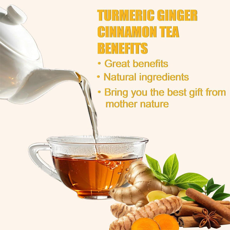 Turmeric Ginger & Cinnamon Herbal Tea - 120 Natural Caffeine-Free Bags