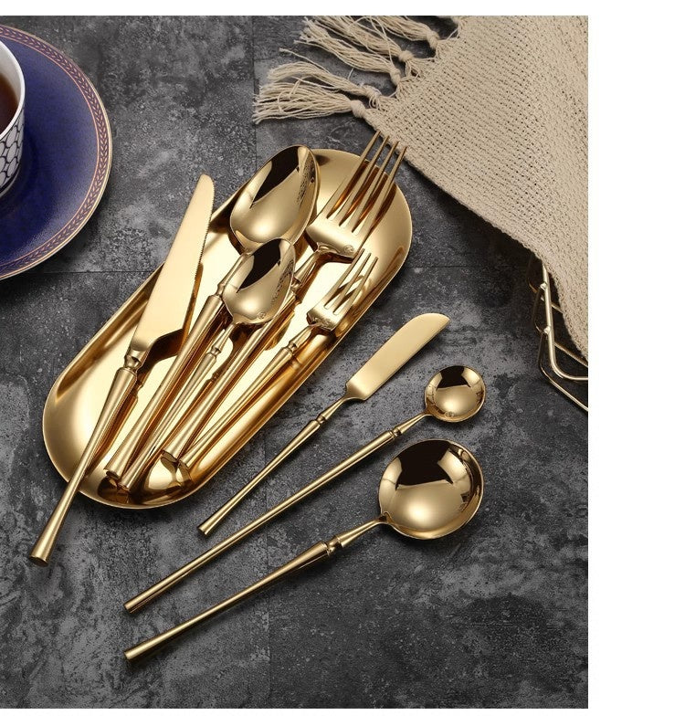 Stainless Steel Tableware Set - Knife Fork Spoon Flatware Utensils