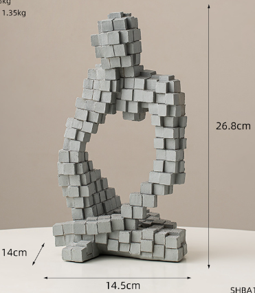 Modern Abstract Art Ornament for Home Decor - Resin Desktop Sculpture