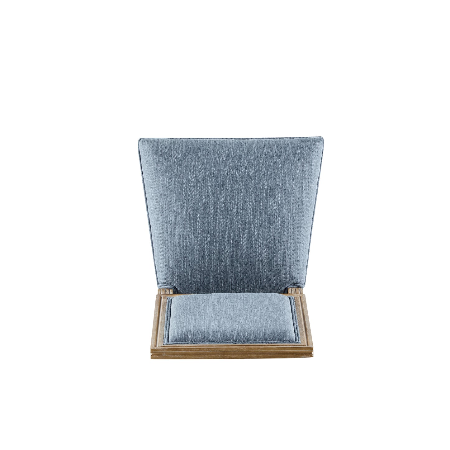 Set of 6 French Country Dining Chairs - Slate Blue Upholstered Seat
