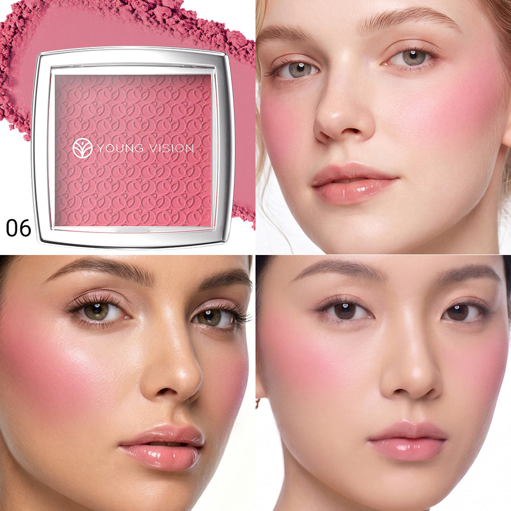 7-Color Embossed Blush Palette - Natural Matte Face Makeup Set