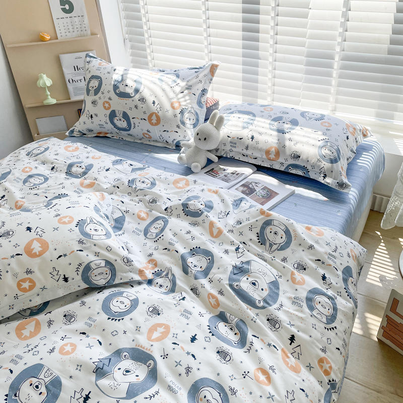 Retro Floral Bedding Set - Cotton Bed Linen with Quilt Cover & Pillowcases