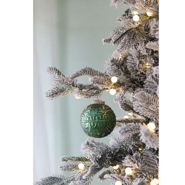Christmas Ball Ornaments Set - 6 Glass Decorative Hanging Balls