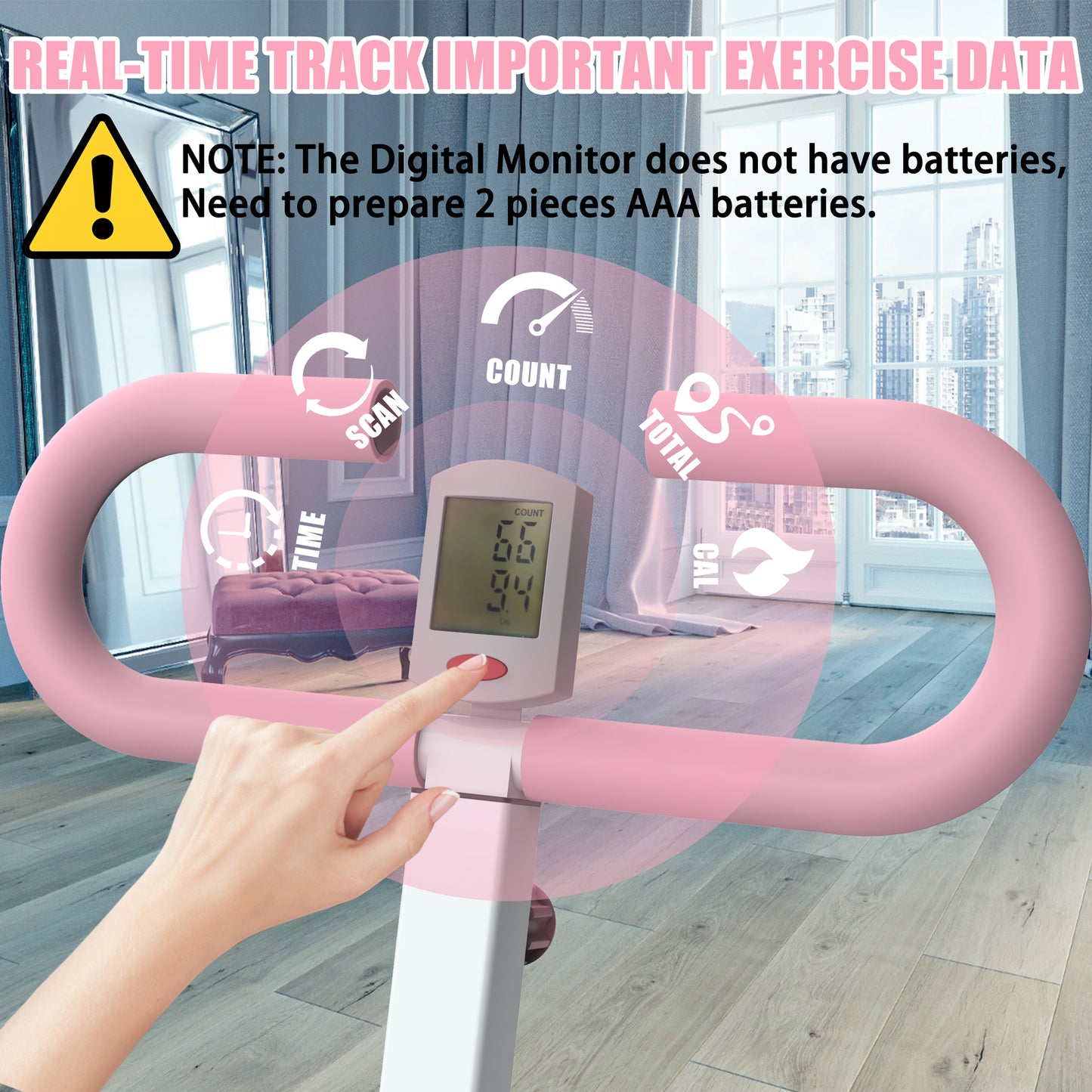 Foldable Squat Machine for Home - Glutes Workout Trainer - Pink