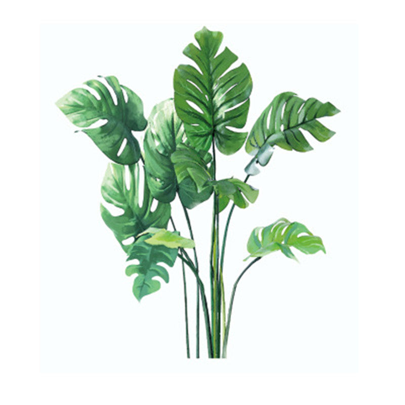 Tropical Plant Turtle Leaf Wall Sticker Home Decor Waterproof Mural