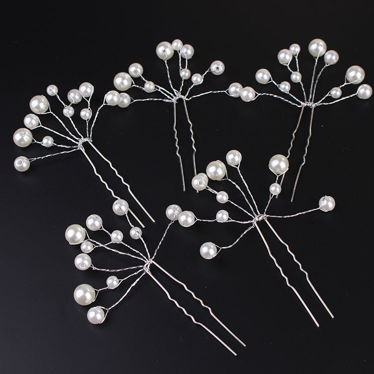 Korean Style Pearl Hairpin Set for Bridal & Special Occasions