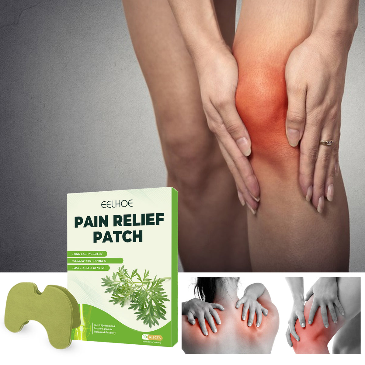 Green Mugwort Knee Patches (10 Pack)