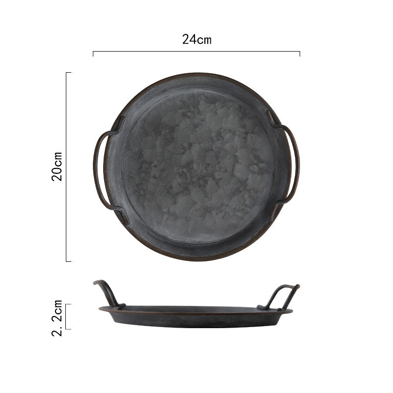 Wrought Iron Decorative Bread Tray Set - Retro Household Kitchen Organizer