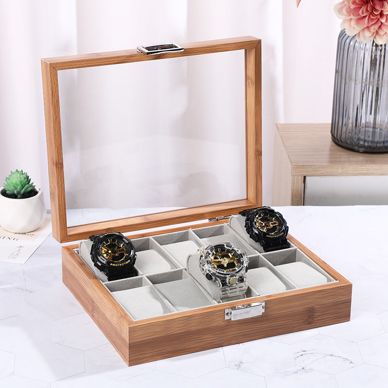 Wooden Watch Storage Display Box Multiple Sizes Home Organization