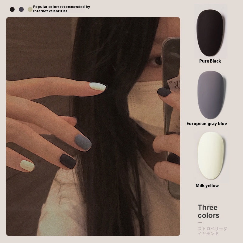 Three-Color Gel Nail Polish Set for Manicure - Nude, Purple, Orange