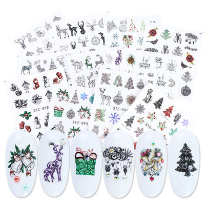 Colorful Butterfly Fruit Lace Nail Watermark Stickers - Assorted Designs