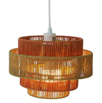 Orange Pendant Lamp with Natural Terracotta Design - Modern Wall Light
