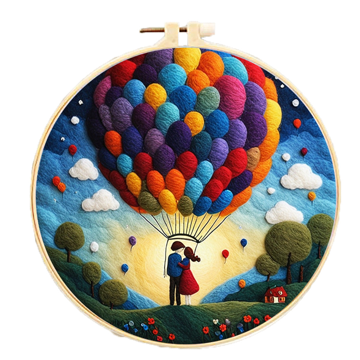 Embroidery Needle Felt Blanket Painting Kit - House Decor & Crafts
