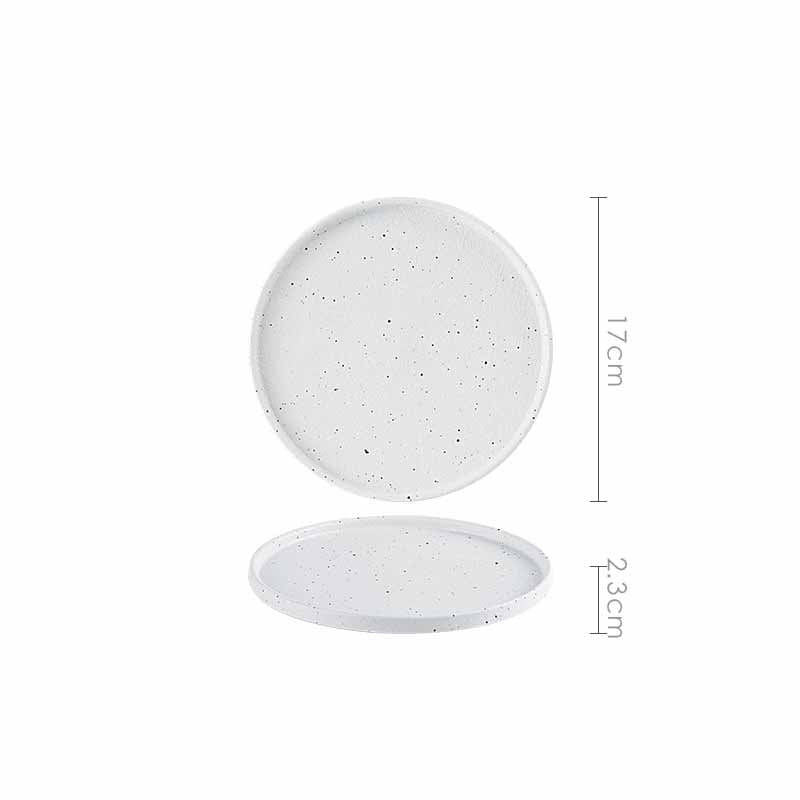 Porcelain Dinner Plate & Bowl Set with Spoon - Kitchen Tableware