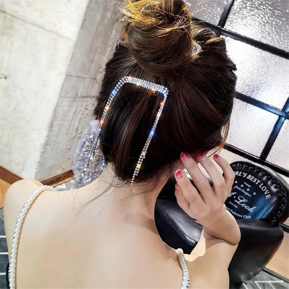 Geometric Alloy Hairpin - Silver