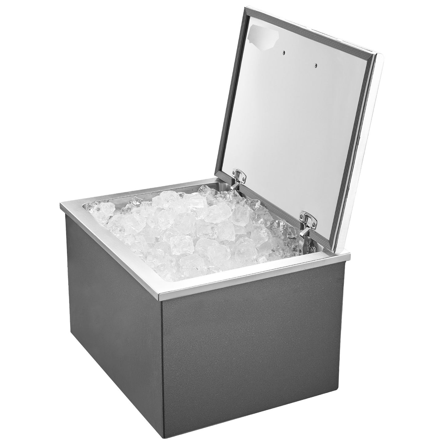 44.7 Qt Stainless Steel Drop-In Ice Bin Cooler - Large Capacity
