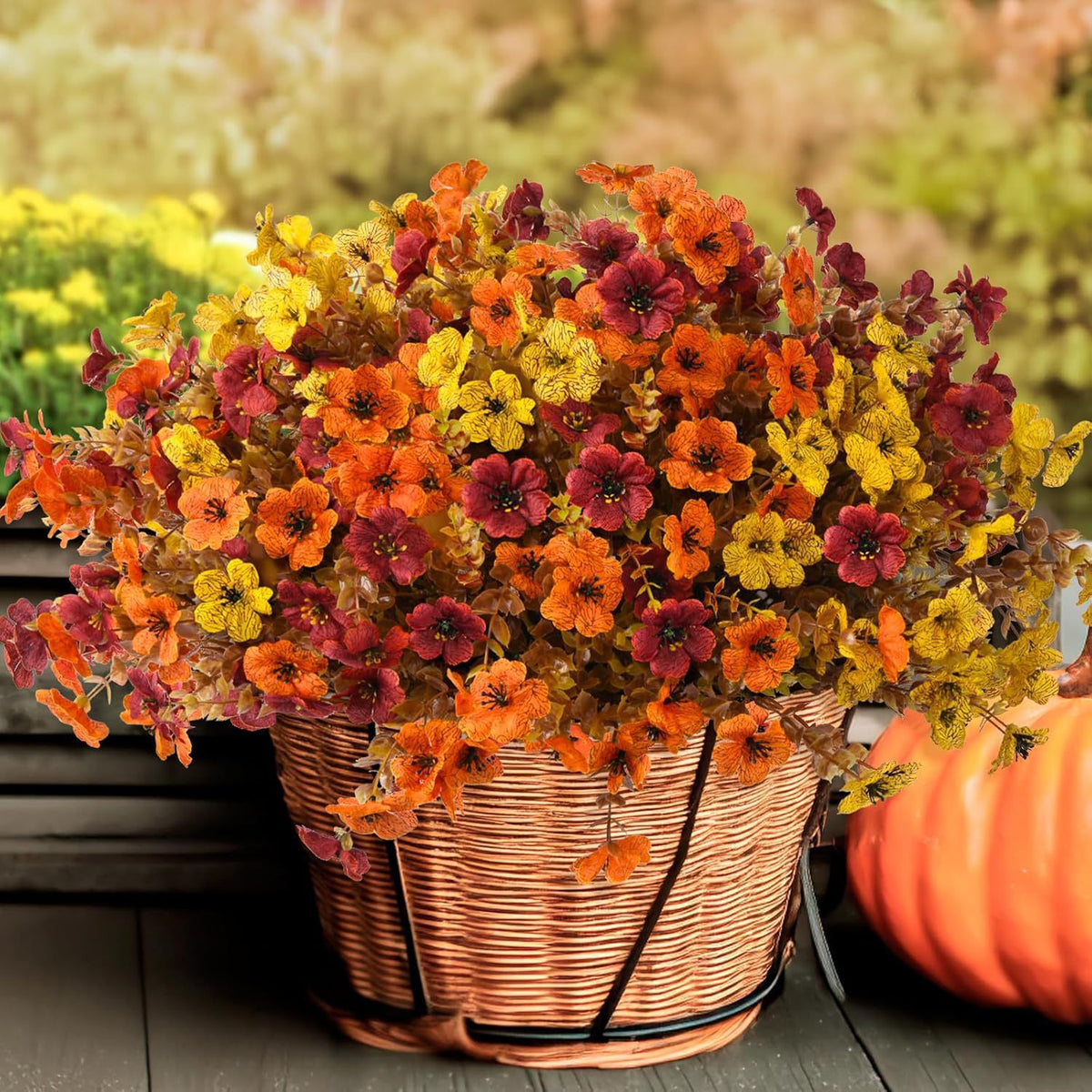 Artificial Brown Eucalyptus Faux Flower Decoration Set - Home & Garden