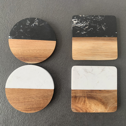 Heat-Resistant Marble Cup Coaster Pad for Dinnerware - Modern Style