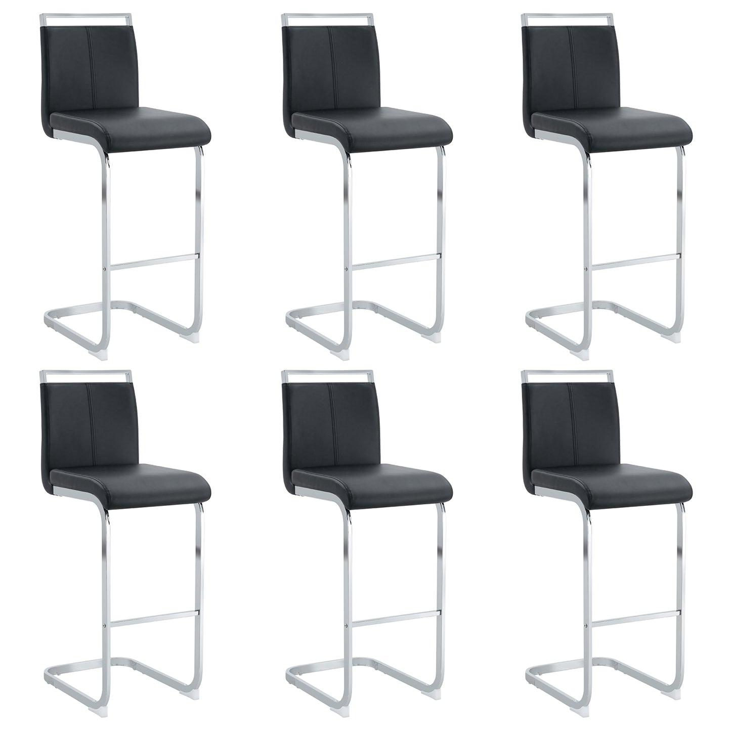 Modern And Beautiful Bar Stool Upholstered In PU Leather With