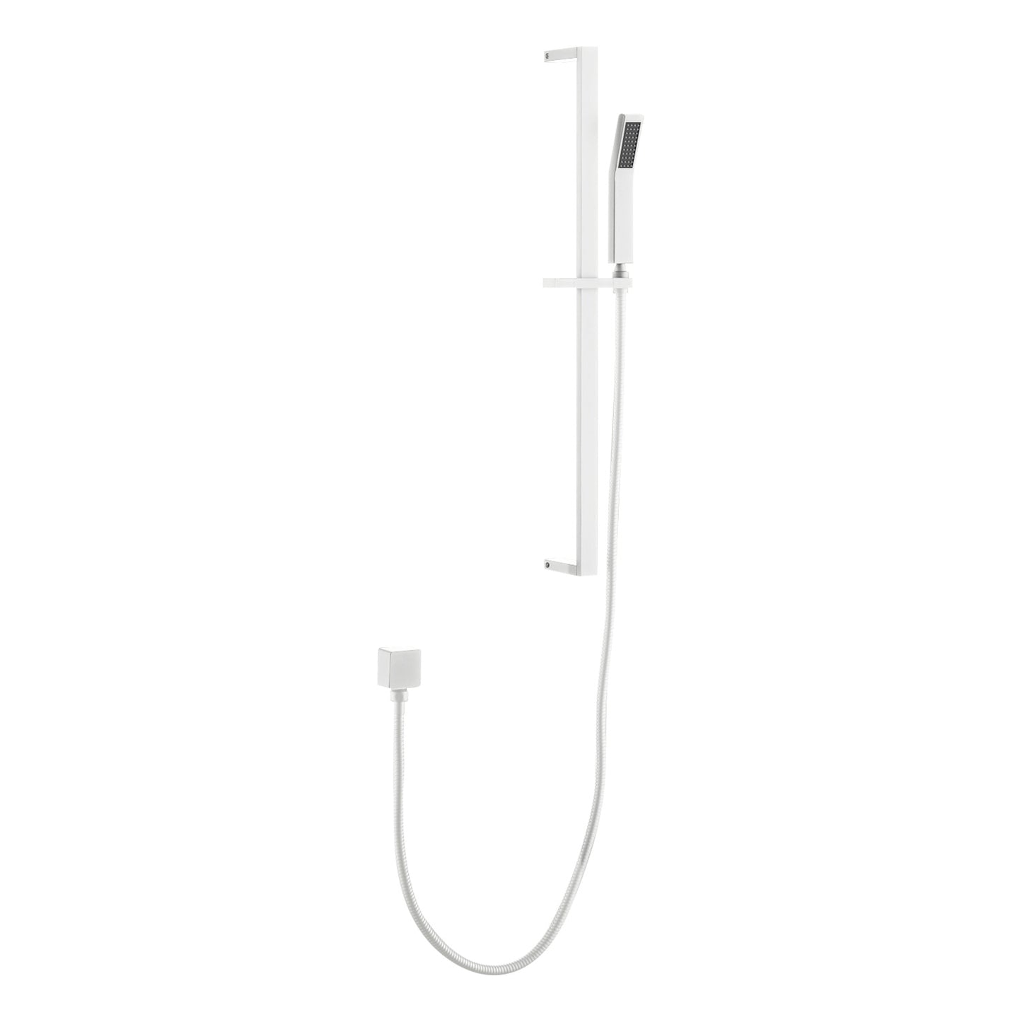 Handheld Shower with 28-Inch Slide Bar & 59-Inch Hose - White