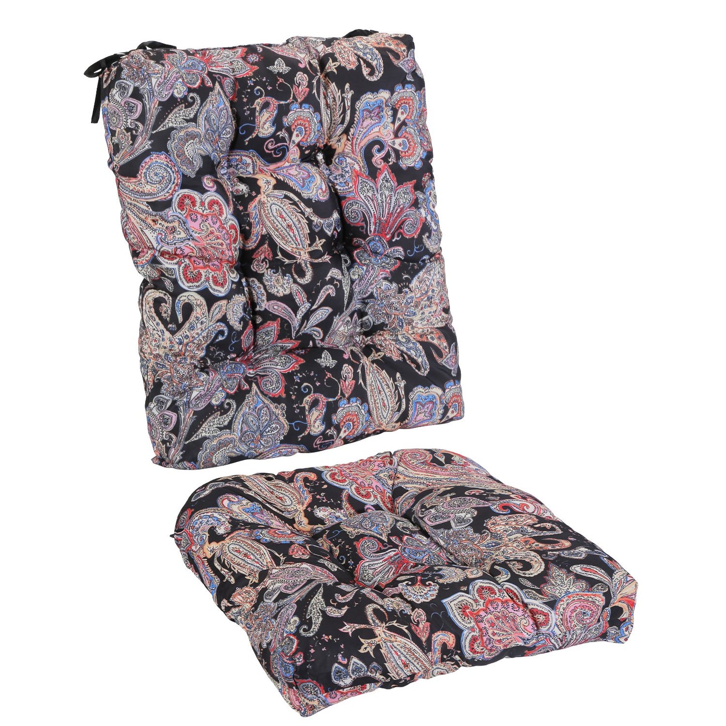 2-Piece Waterproof Rocking Chair Cushion Set with Non-Slip Ties