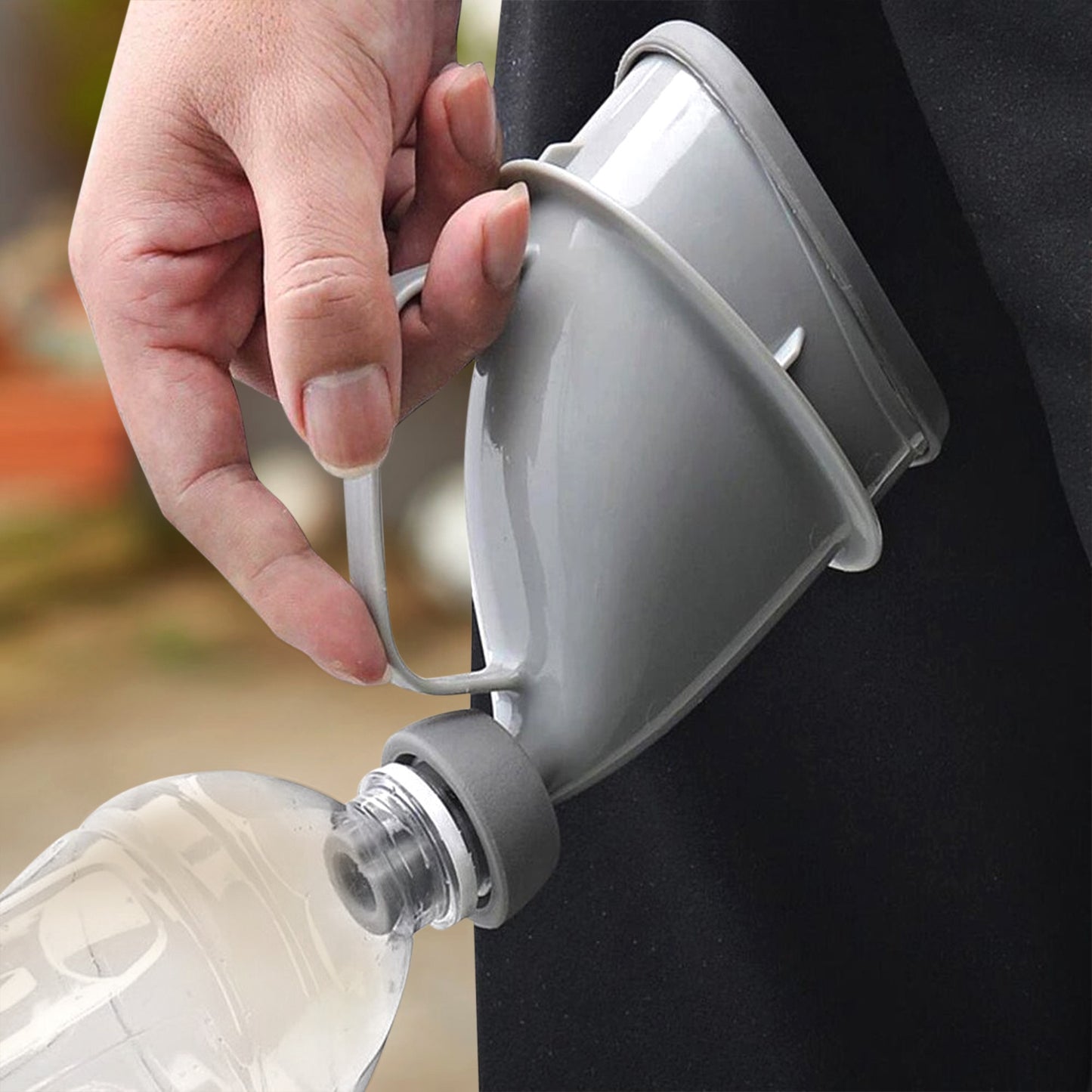 Portable Emergency Urinal Funnel for Camping & Travel - Gray