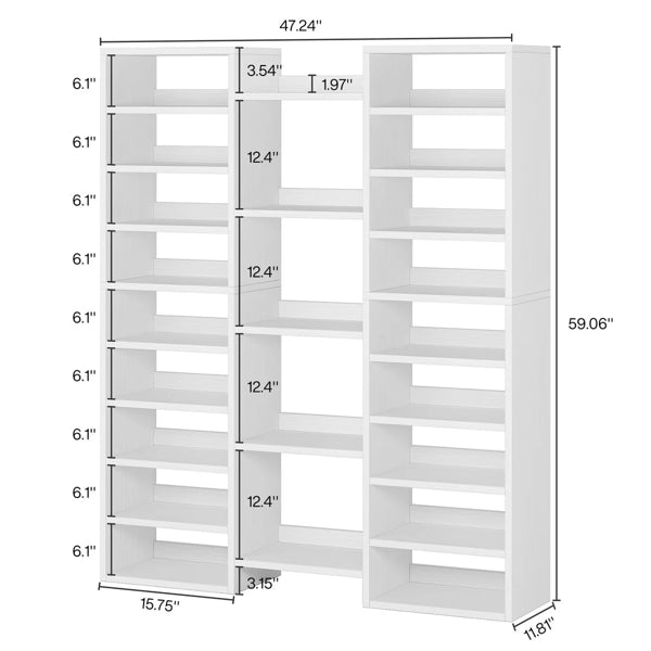 Spacious Shoe Cabinet with 23 Shelves - Modern Design