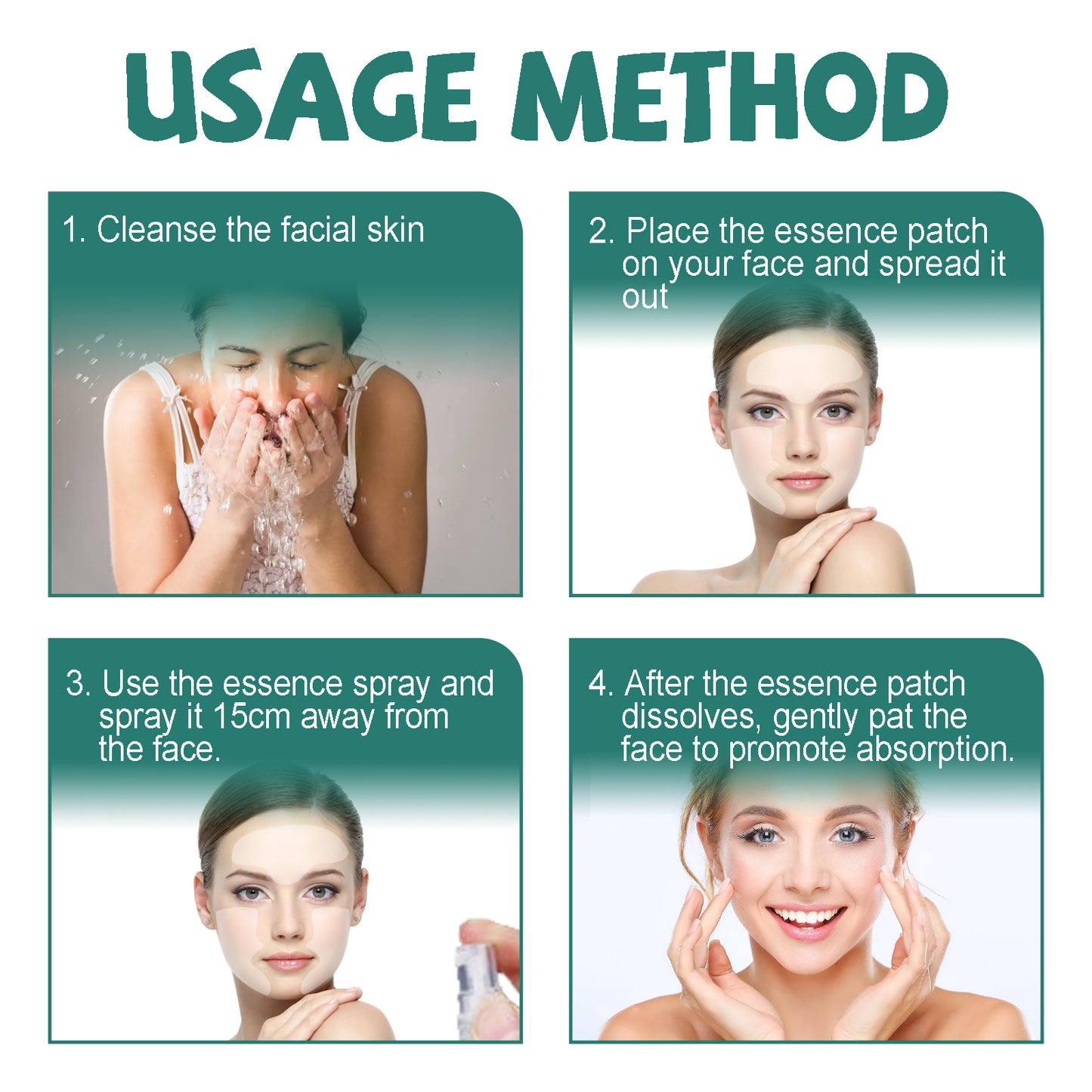 Soluble Collagen Film Anti-Aging Facial Patch for Skin Tightening - 10pcs