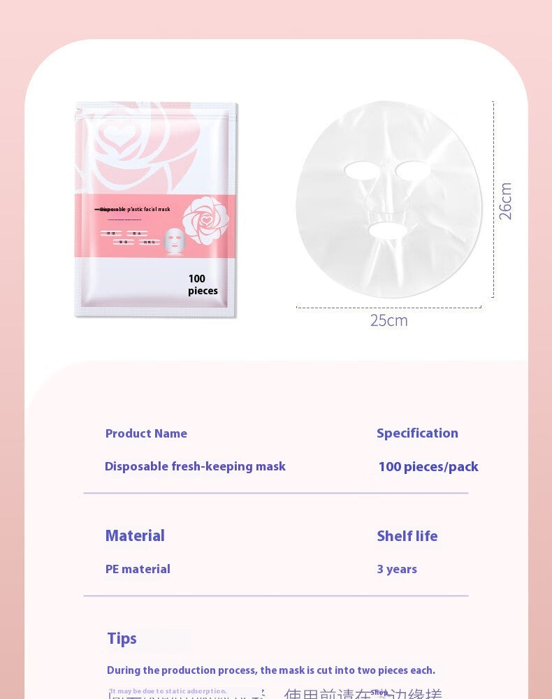 Disposable Facial Mask Sheet Hydrating Skin Care 100 Pieces