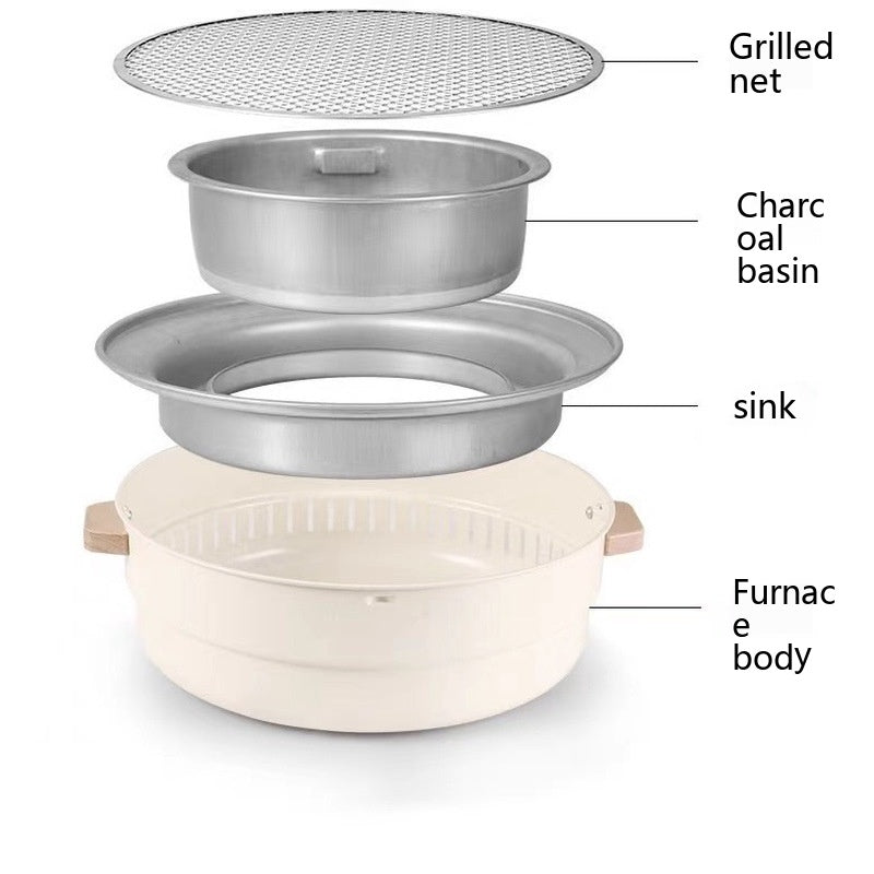 Portable Outdoor Home Barbecue Stove - Multi-Function Grill for Camping and Picnic