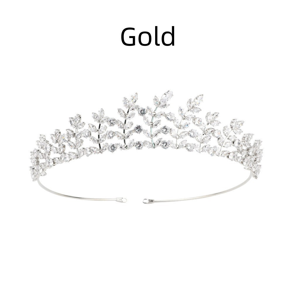 Bride Crown Tiara with AAA Zircon Crystals