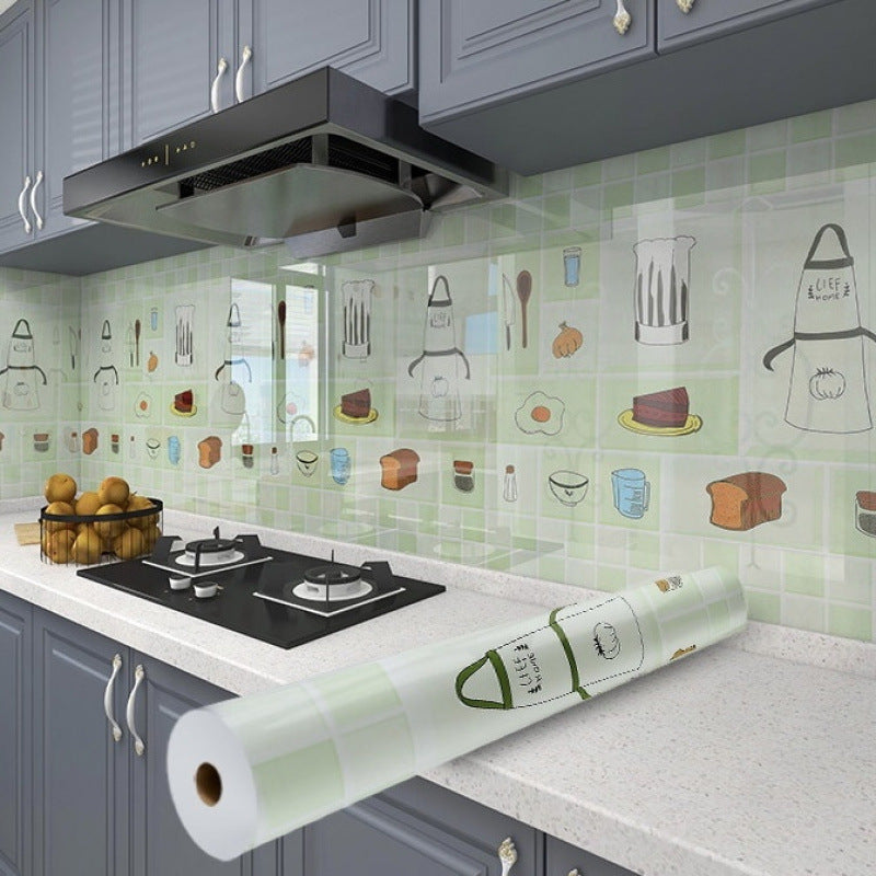 Self-Adhesive Waterproof Kitchen Sticker Set - Thickening Oil-Proof Wall Decals