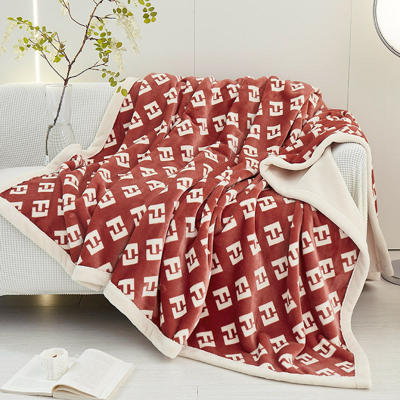 European Cotton Fleece Woolen Blanket - Thickened Warm Bed Sheet for All Seasons