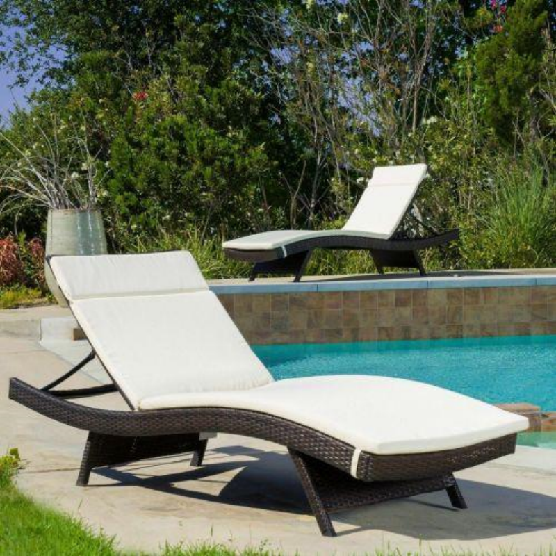 Salem Outdoor Lounge Chair Cushions - Set of 2, Weather-Resistant