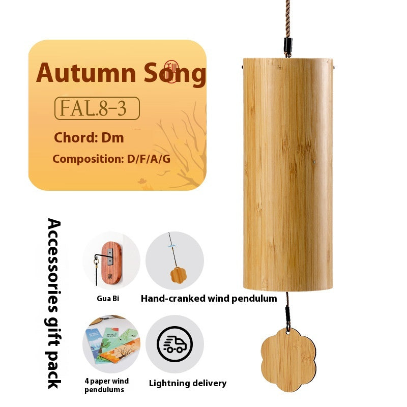 8-Tone Four Seasons Wind Chimes - Bamboo Modern Garden Decor Gift