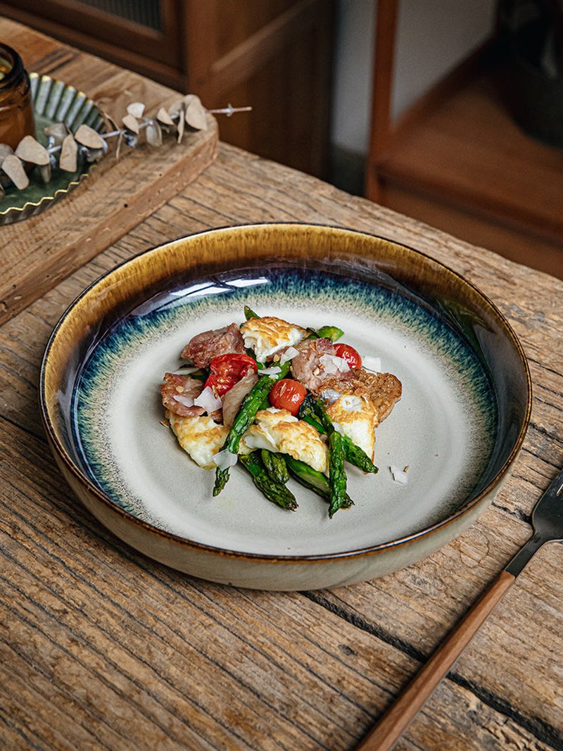 8.5 Inch Porcelain Deep Dinner Plate - Round Kitchen Tableware