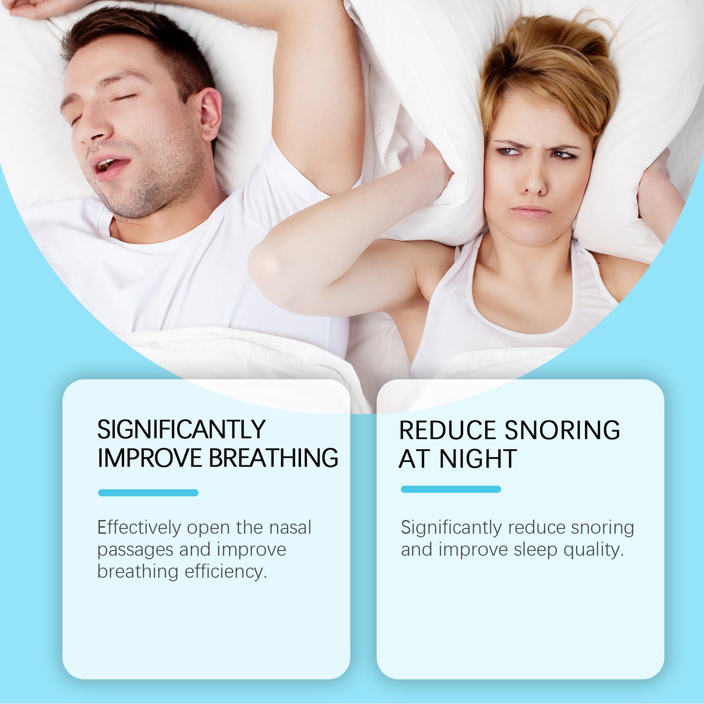Anti-Snoring Nasal Strip and Clip Set for Comfortable Breathing