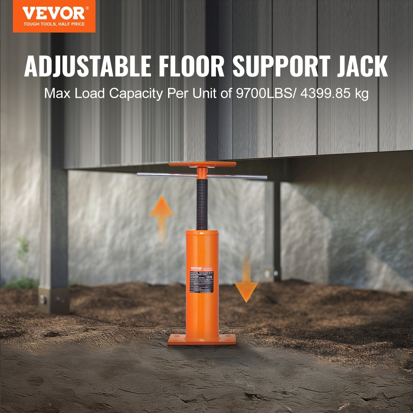 Adjustable Floor Jack Post for House Leveling - Heavy Duty 12-16 ft