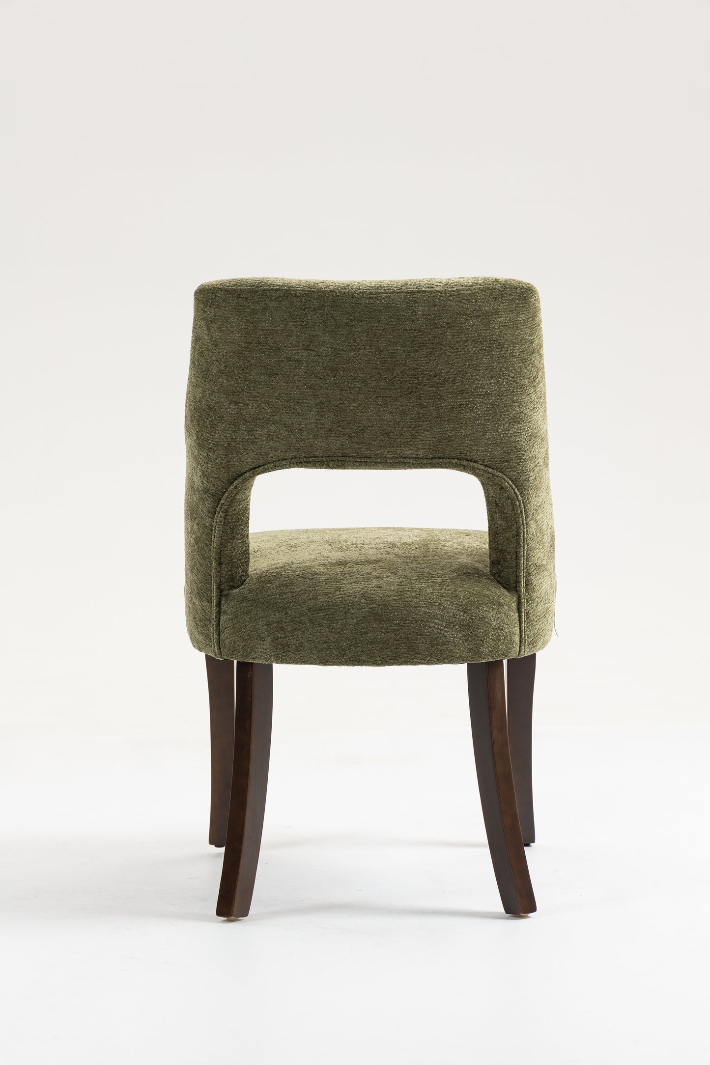 Upholstered Dining Chair Set of 2 - Modern Green Fabric