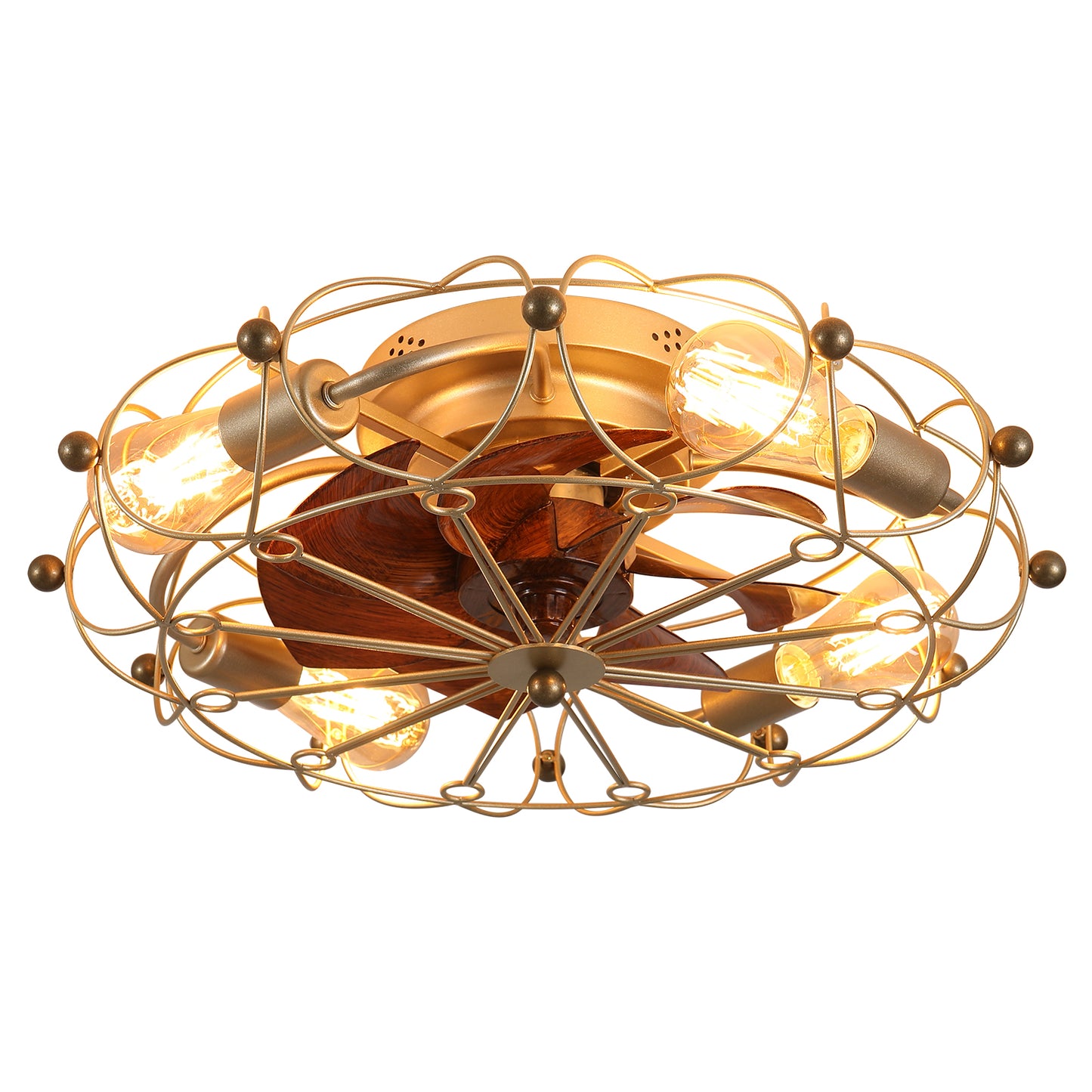 Modern Low Profile Ceiling Fan with Lights & Remote Control