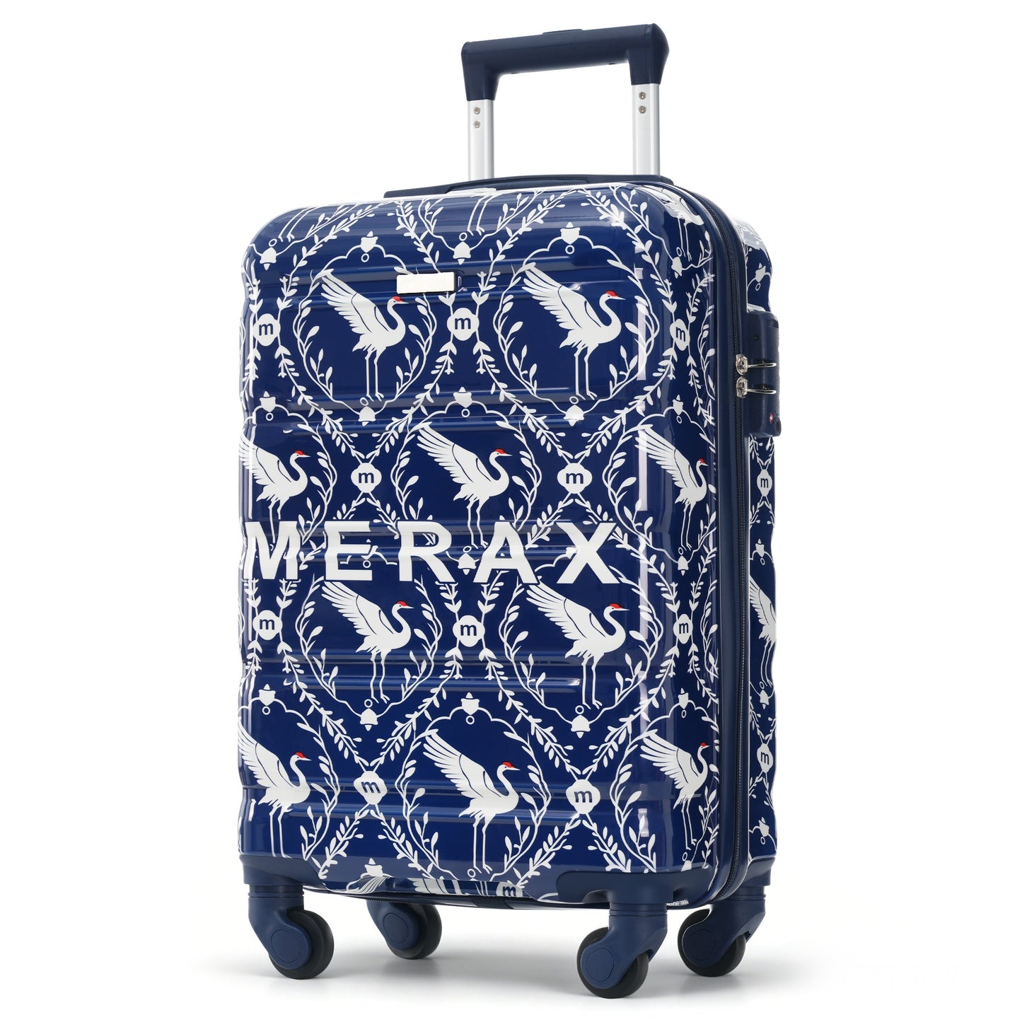 20-Inch Carry-On Luggage Set with USB Port - Indigo