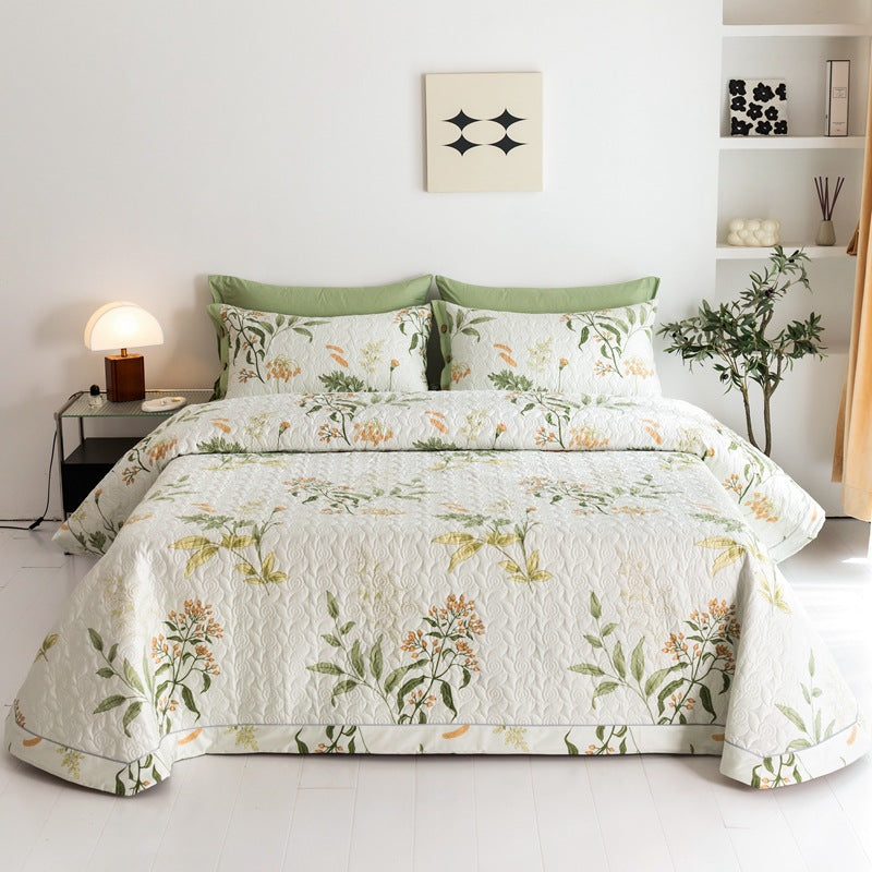 Cotton Quilted Bed Comforter Set - Multiple Sizes & Styles