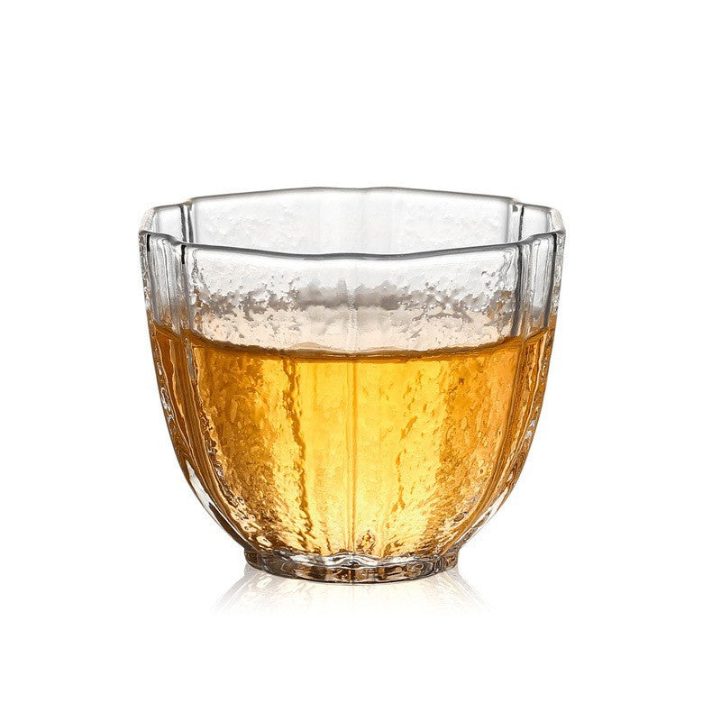 50ml Transparent Glass Tasting Cup with Hammer Pattern - Creative Drinkware
