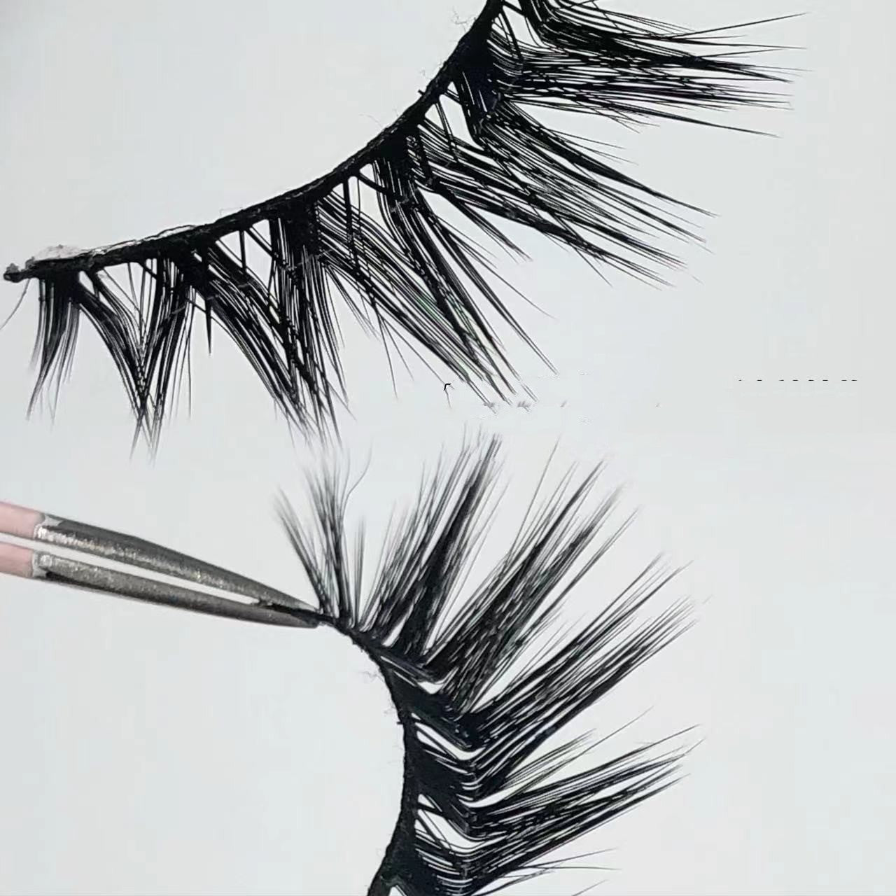 L-Shaped False Eyelashes 3 Pairs Thick Artificial Fiber for Eye Makeup