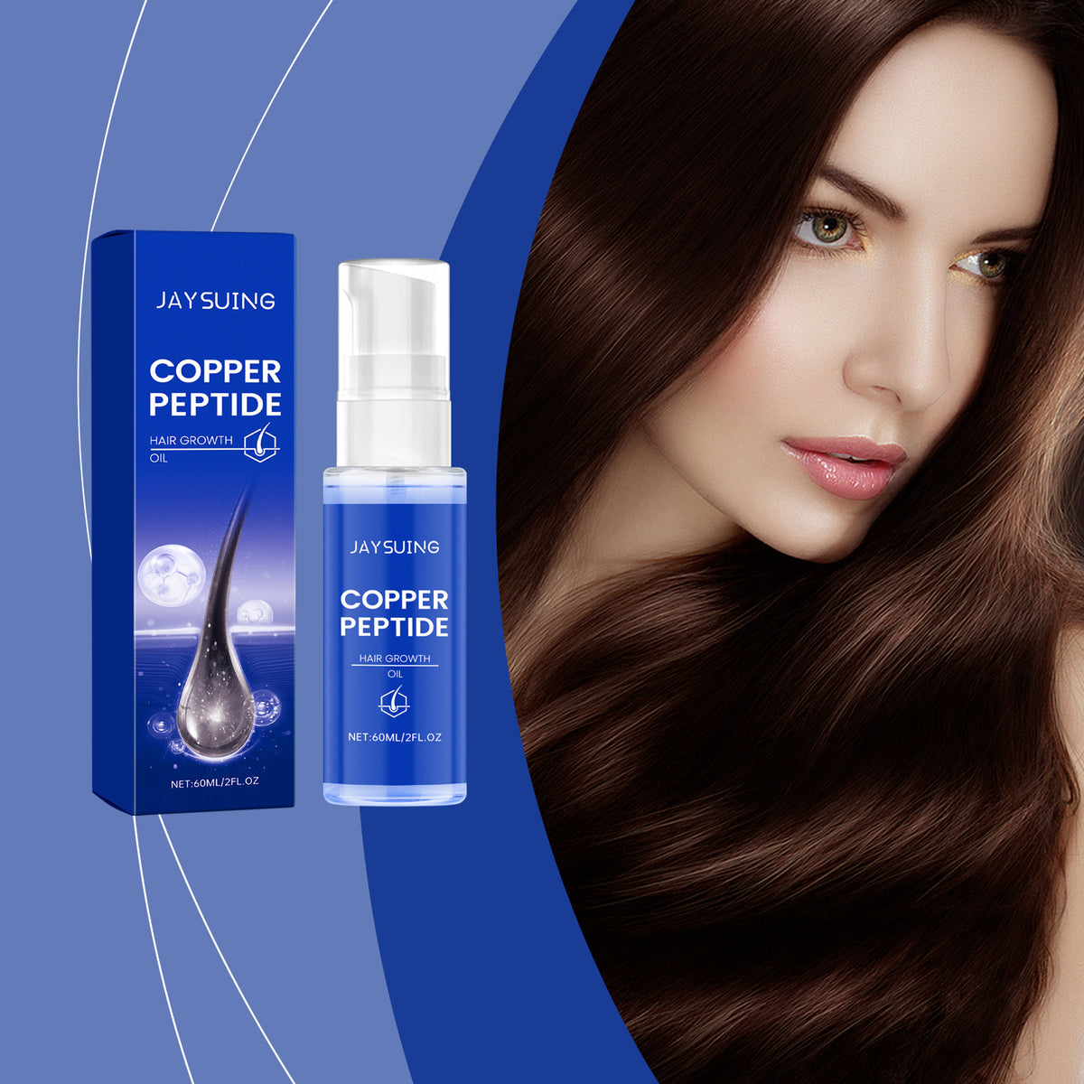 Copper Peptide Hair Oil 60ml - Nourishing Hair Follicle Treatment