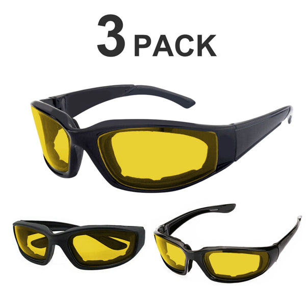 Motorcycle Goggles - 3 Pairs Wind Resistant Eye Protection