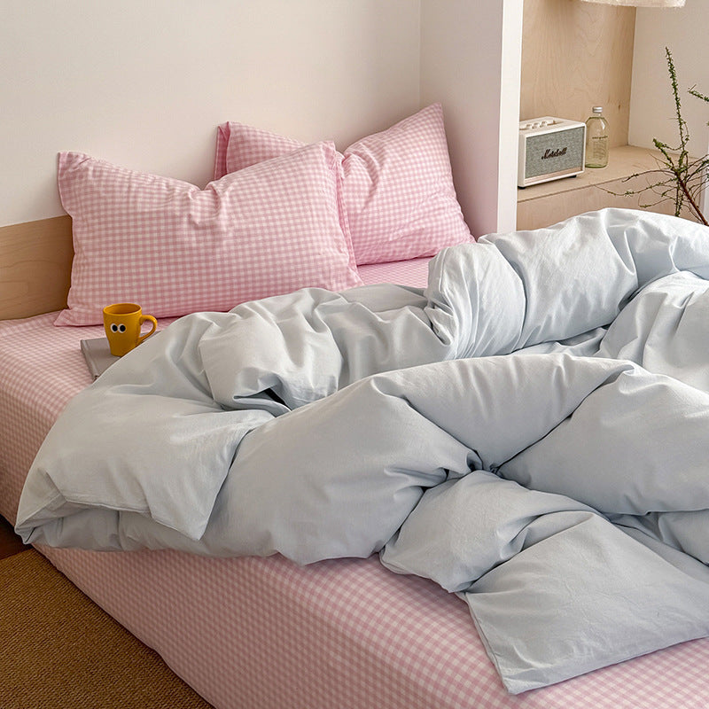 Four-Piece Cotton Bed Sheet Set - Multiple Sizes & Patterns